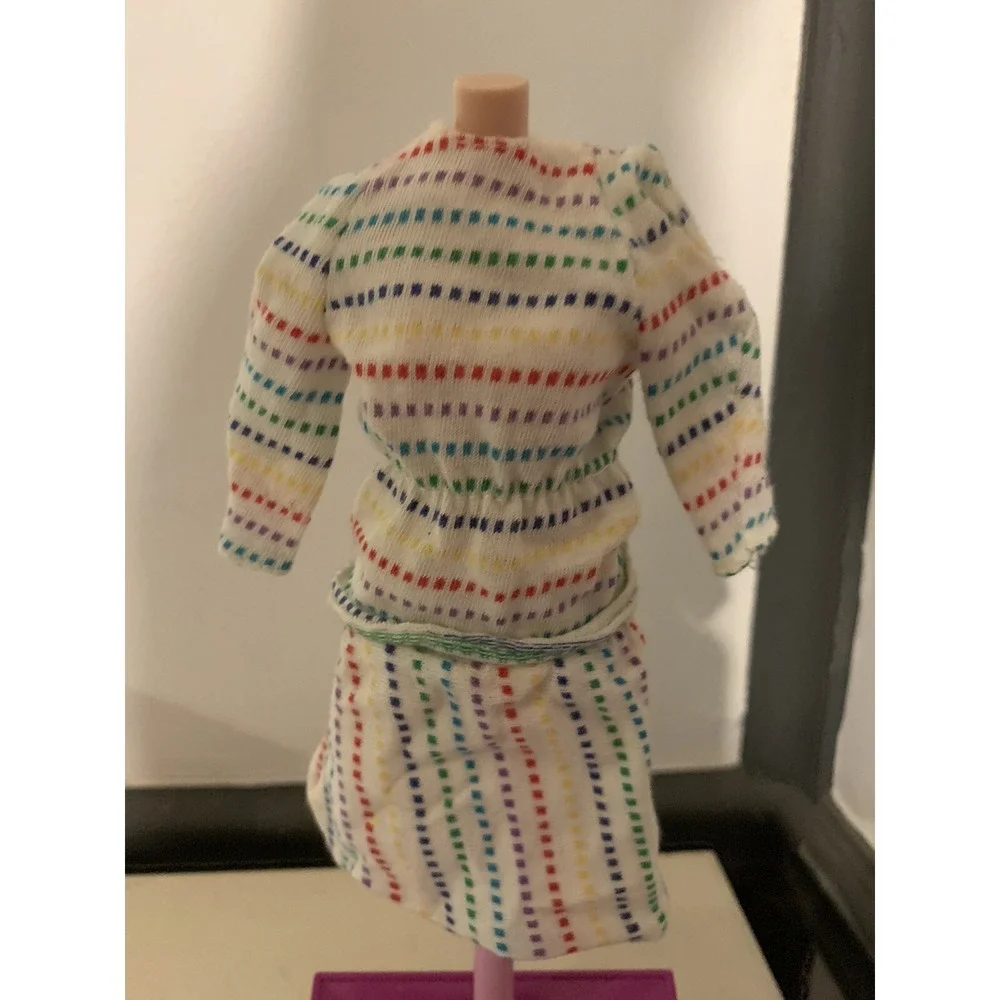 Barbie 1987 Bright N' Breezy Fashions Top Geometric Skirt & Shirt #4525 #4528